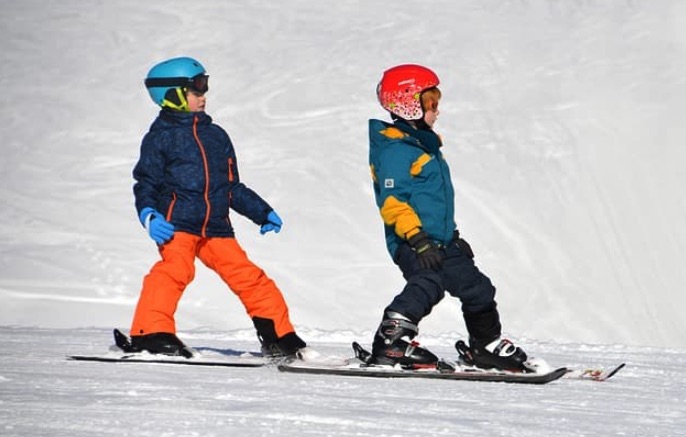 J'apprends à skier à la Bourboule