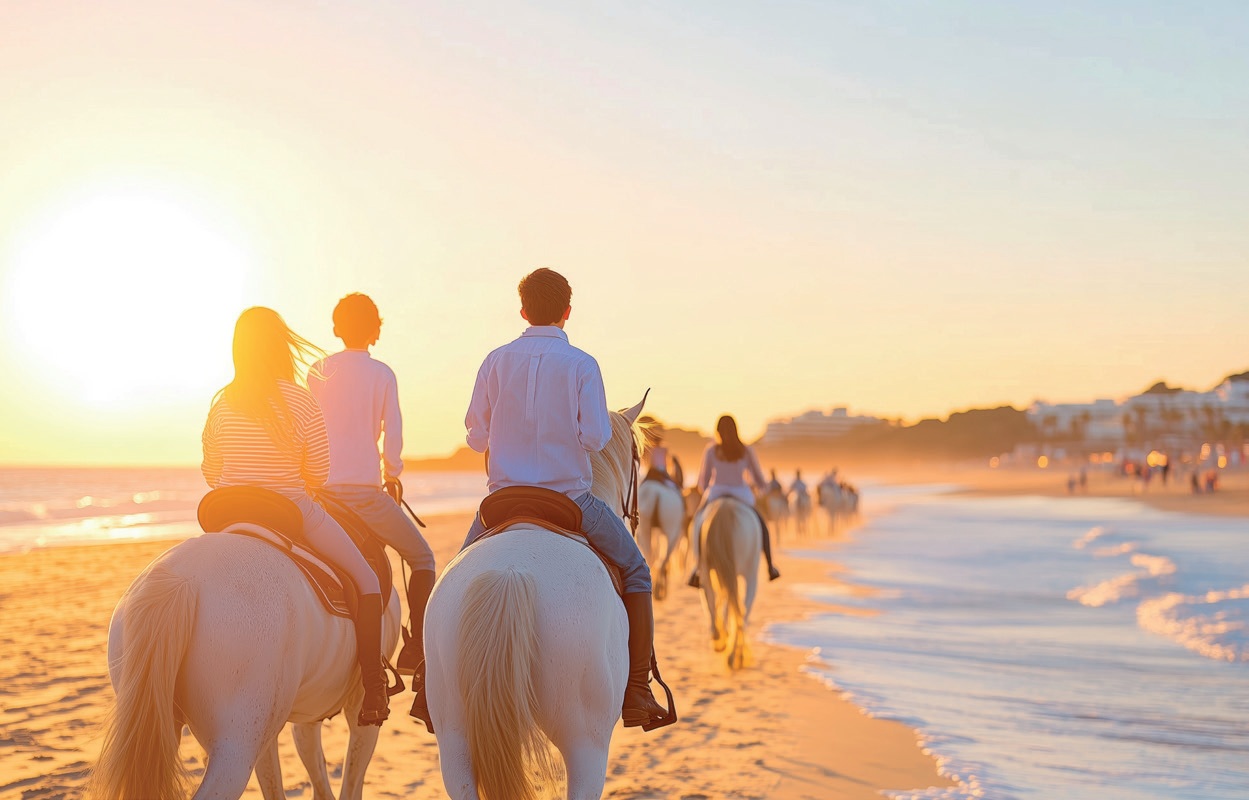 Equitation à l'océan